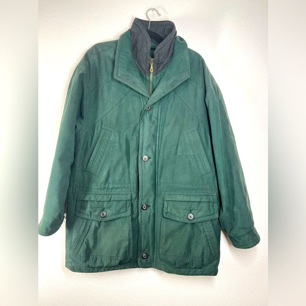 Microskin de Luxe Vintage Coat Jacket Workwear Windbreaker Outdoor size XL